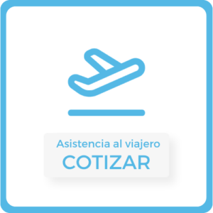 Ícono de avión despegando para cotizar Asistencia al viajero