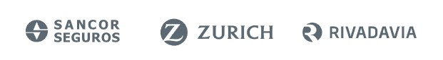 Logos de Sancor Seguros, Zurich y Rivadavia